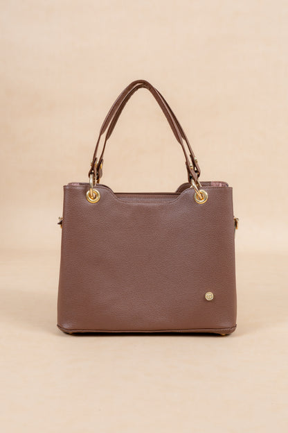 Bolso Eleonor en Cuero Cafe- Carolina Laiton