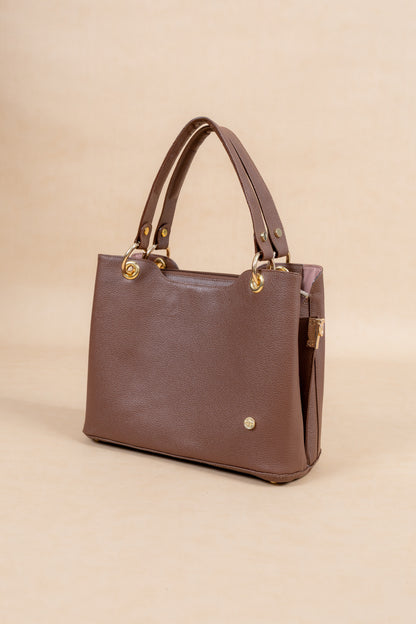 Bolso Eleonor en Cuero Cafe- Carolina Laiton