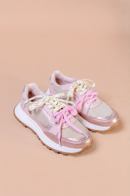 Tenis Rose Cuero Blanco x Rosa- Carolina Laiton