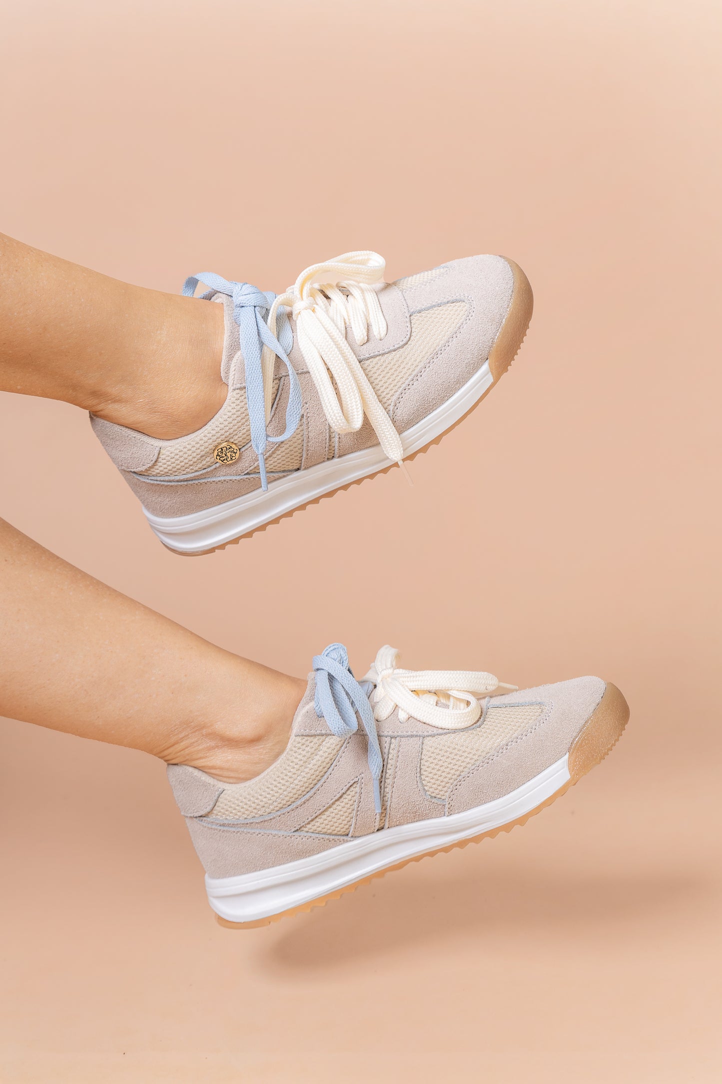 Tenis Elan Cuero  Beige- Carolina Laiton