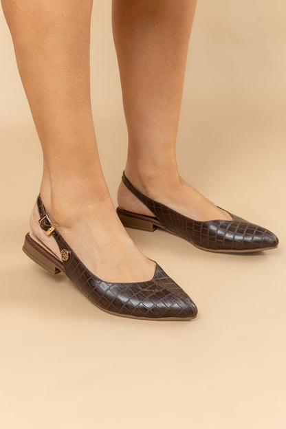 Baleta Moni Cuero Chocolate - Carolina Laiton