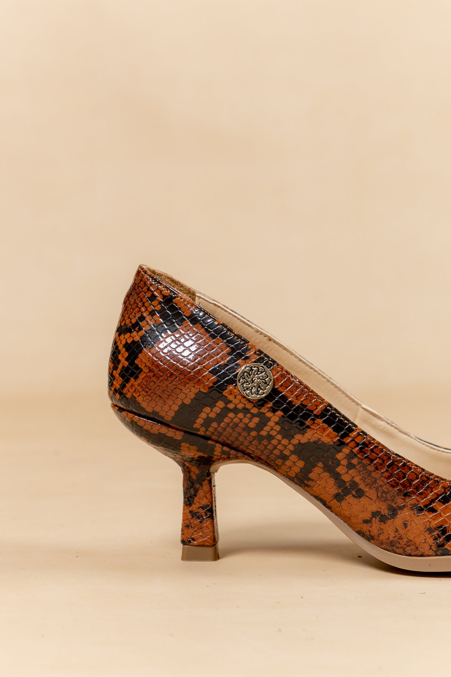 Stiletto Alessia - Cuero Italiano Pitón -Tacón 5.5 cms - Carolina Laiton