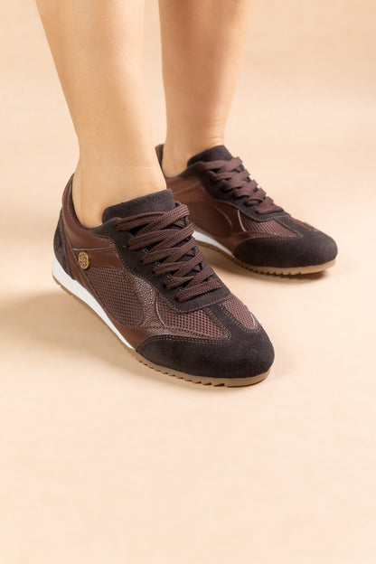 Tenis Gazelle Cuero Café - Carolina Laiton