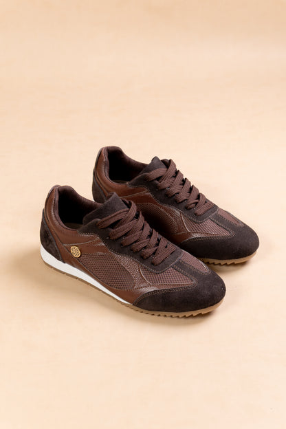 Tenis Gazelle Cuero Café - Carolina Laiton