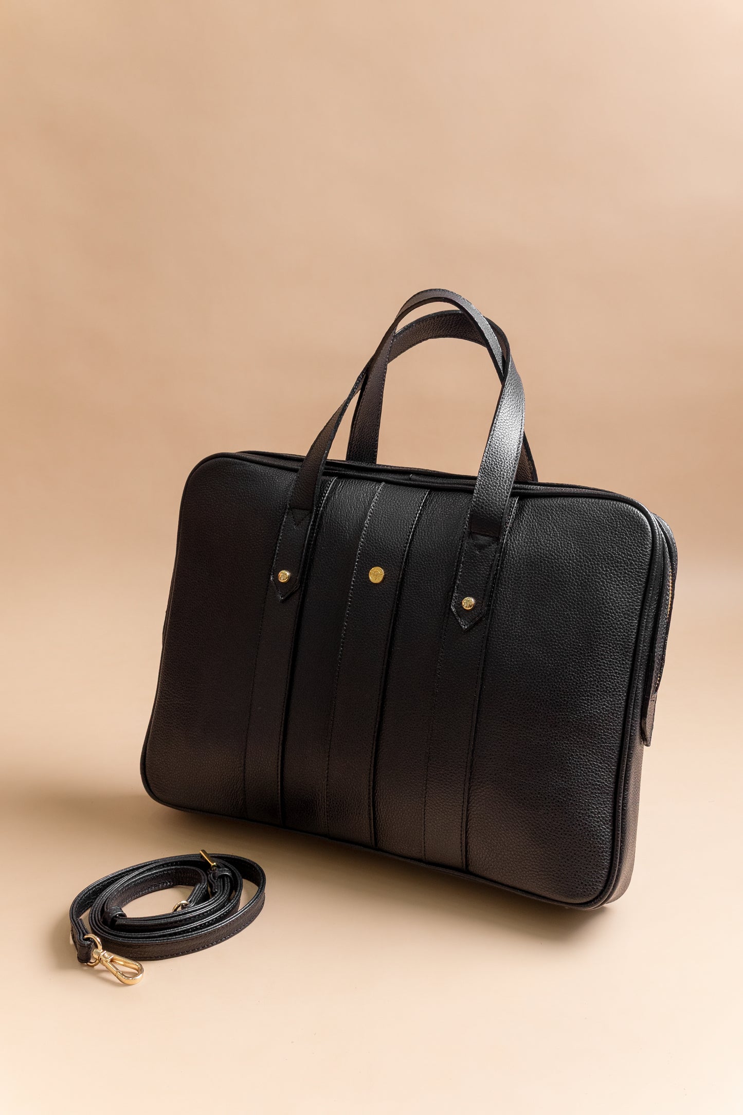 Bolso Roxy - Cuero Negro - Carolina Laiton