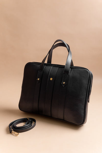 Bolso Roxy - Cuero Negro - Carolina Laiton