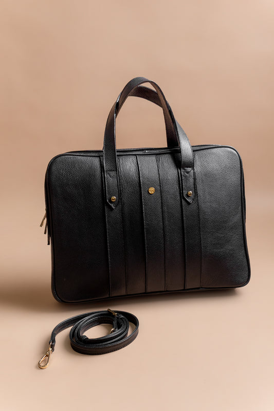 Bolso Roxy - Cuero Negro - Carolina Laiton