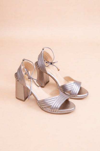 Sandalia Erika - Cuero Cañon fusil- Tacon 7.5 cms- Carolina Laiton