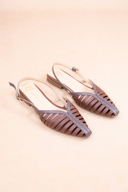 Baleta Dani - Cuero Chocolate - Carolina Laiton