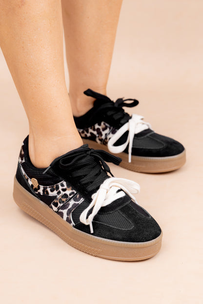 Tenis Nora - Cuero Negro- Carolina Laiton