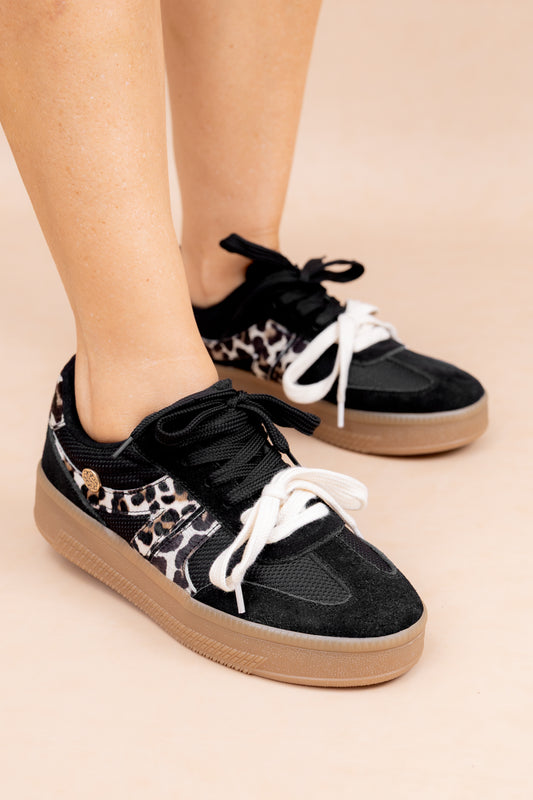 Tenis Nora - Cuero Negro- Carolina Laiton