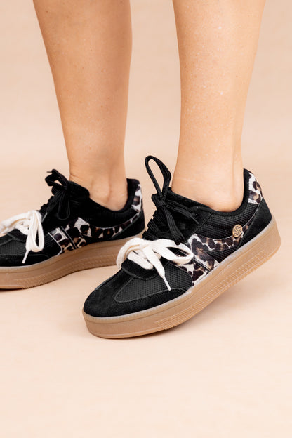 Tenis Nora - Cuero Negro- Carolina Laiton