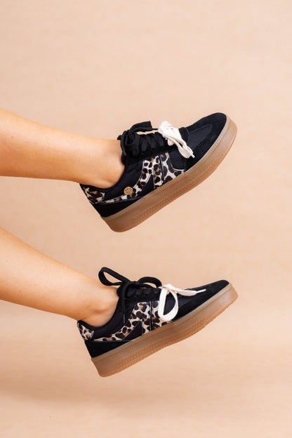 Tenis Nora - Cuero Negro- Carolina Laiton