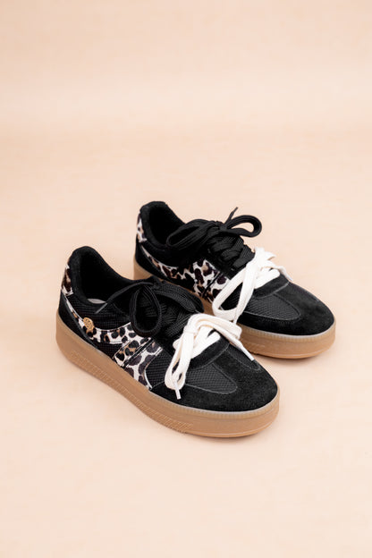 Tenis Nora - Cuero Negro- Carolina Laiton