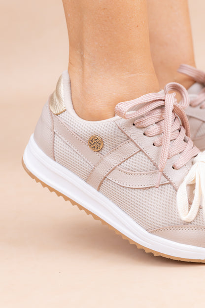 Tenis Arti - Cuero Taupe- Carolina Laiton