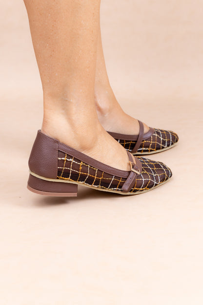 Baleta Aira - Cuero Chocolate - Carolina Laiton