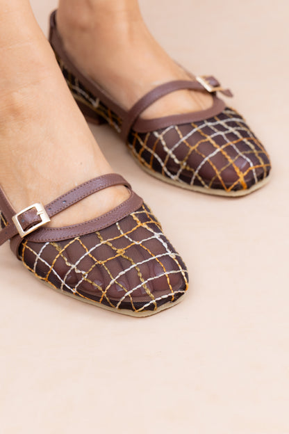 Baleta Aira - Cuero Chocolate - Carolina Laiton