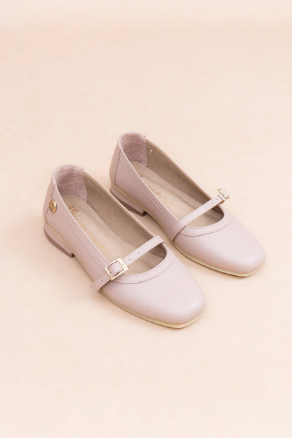 Baleta Aira - Cuero Taupe - Carolina Laiton