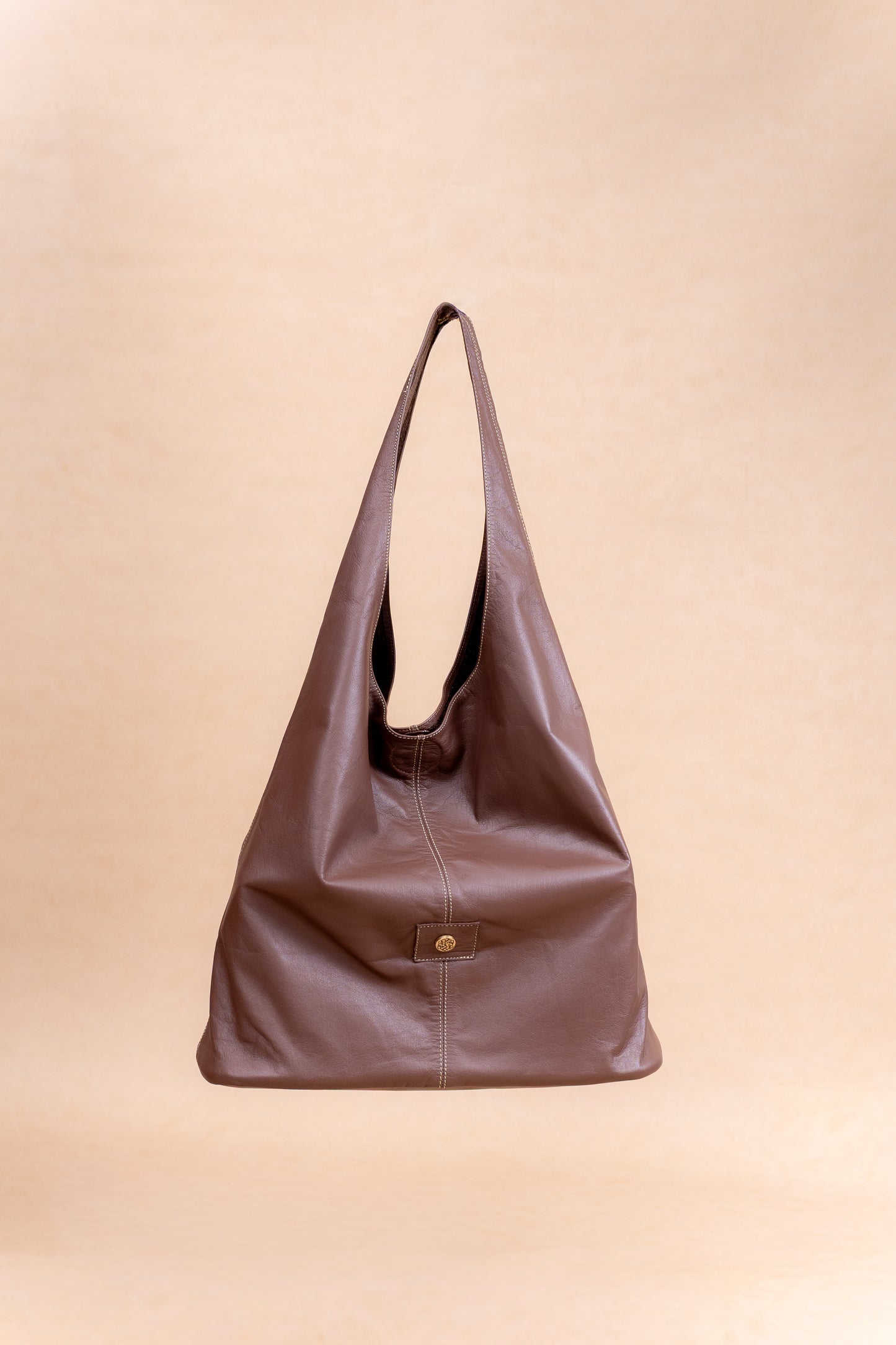 Bolso Amara en Cuero cafe - Carolina Laiton