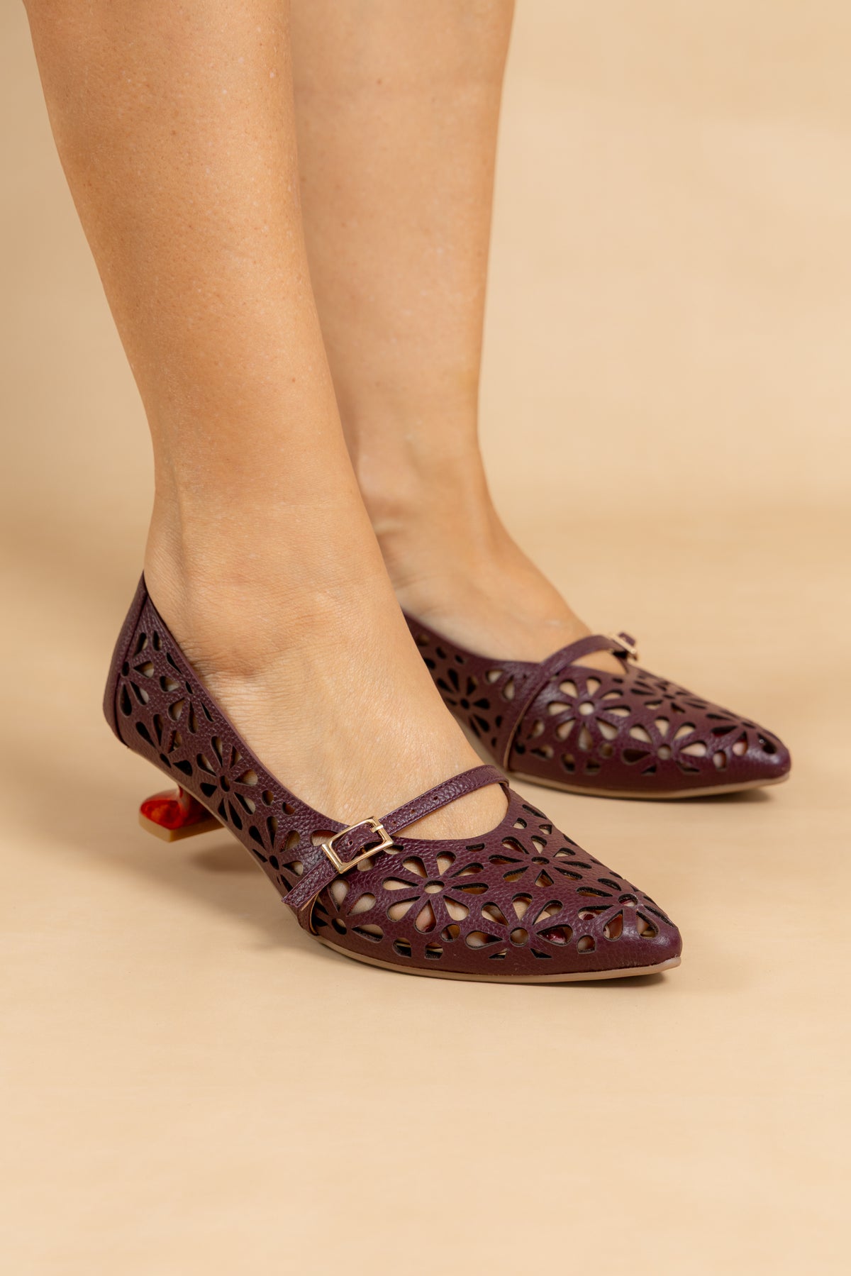 Stiletto Gala - Cuero Italiano  -Tacón 5.5 cms - Carolina Laiton