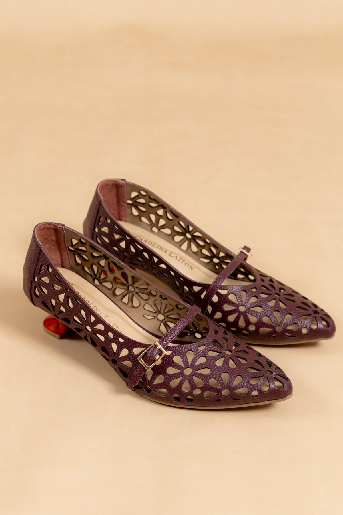 Stiletto Gala - Cuero Italiano  -Tacón 5.5 cms - Carolina Laiton