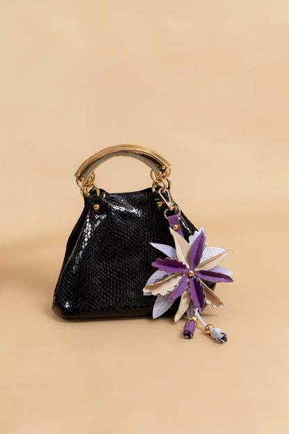 Bolso Alexa - Negro Cuero Italiano - Carolina Laiton