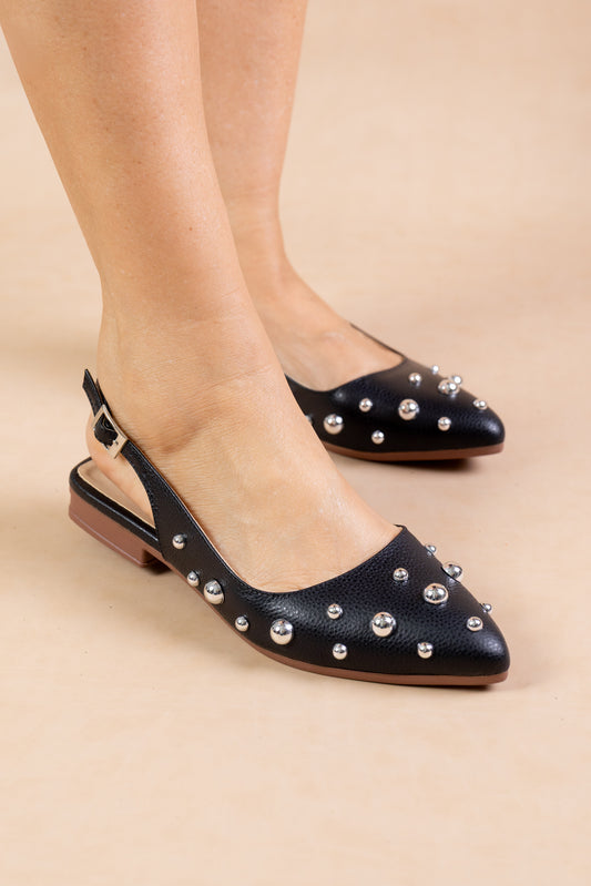 Baleta Louise Cuero Negro - Carolina Laiton