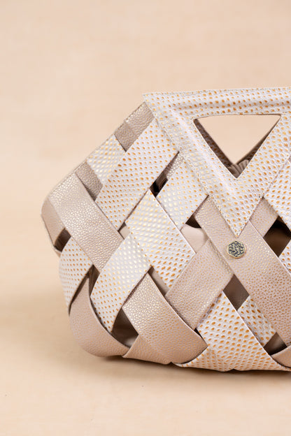Bolso trazos en Cuero  Merlin Doral - Carolina Laiton