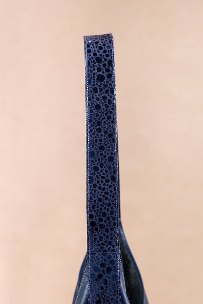Bolso Cloud en Cuero Azul - Carolina Laiton