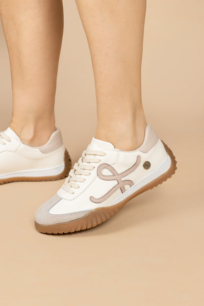Tenis Luna Cuero Talco - Carolina Laiton