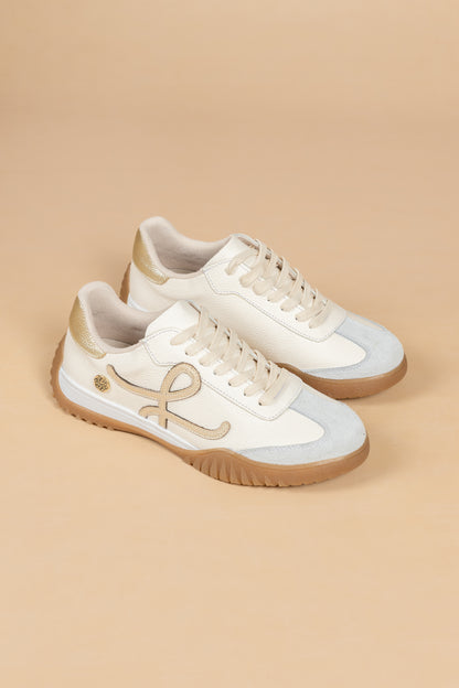 Tenis Luna Cuero Talco - Carolina Laiton