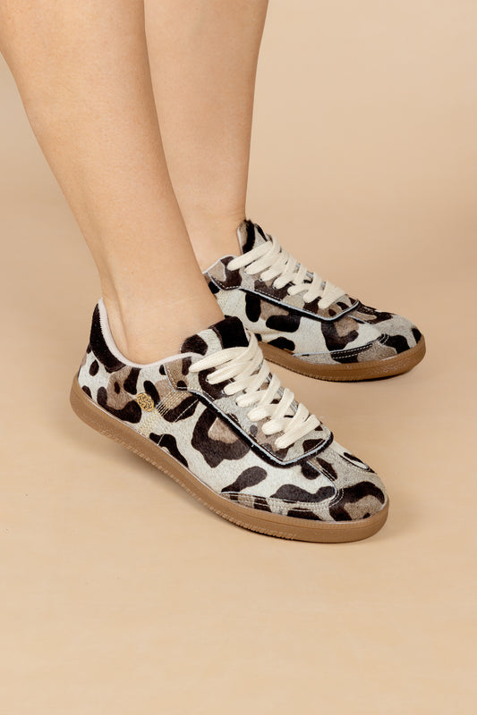 Tenis Claire Cuero Animal Print - Carolina Laiton