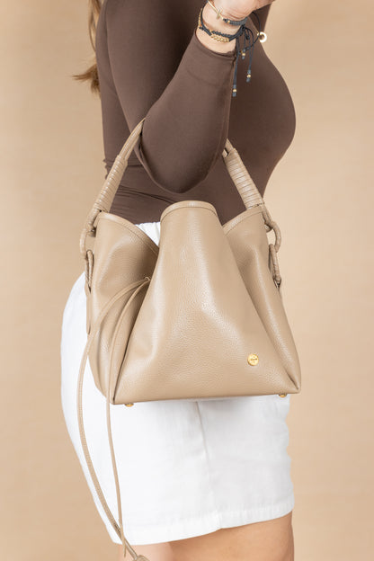 Bolso Mariam -Cuero Nude - Carolina Laiton