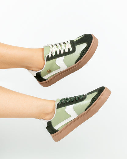 Tenis Soulder Cuero Verde por Talco- Carolina Laiton