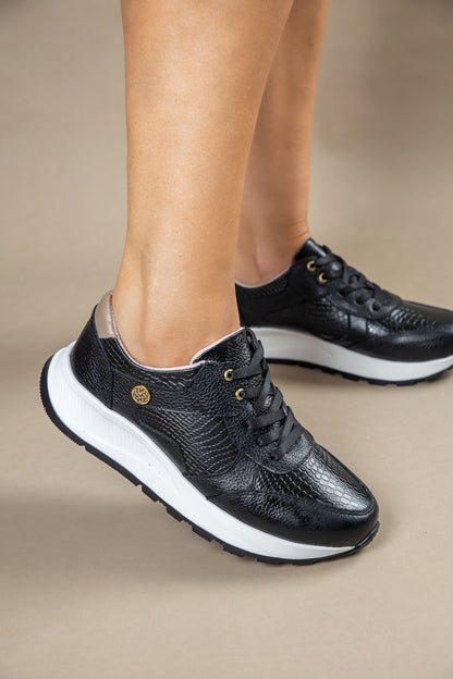 Tenis AmeliaCuero Negro - Carolina Laiton
