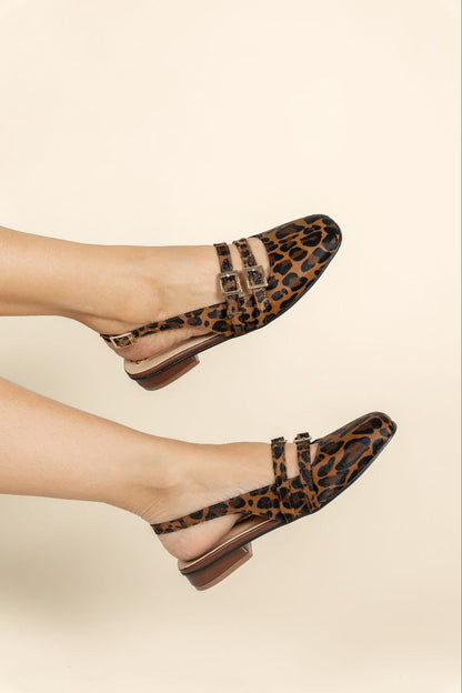 Baleta Estefania Cuero Animal Print- Carolina Laiton